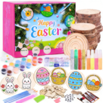 Unfinished Wooden Circles Diy Painting Toy Glow in the Dark Arts and Crafts Activities Kits for Kids