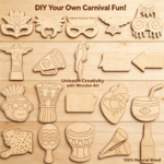 DIY Unfinished Wood Crafts Brazilian Football Refrigerator Magnets Wooden Fridge Magnets for Kids - Image 2