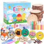 Popular DIY Educational Toy Glow-In-The-Dark Wood Rock Painting Kit Craft Gifts Drawing Product for Boys Girls