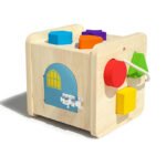 Children's Intelligence Unlocking Cube Multi-functional Geometric Shape Matching Box Early Education Wooden Building Blocks Toy