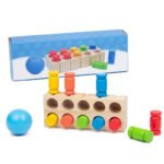 Children's Wooden Ten-Grid Number Train Building Blocks Shape Pull-Along Train Color Math Early Learning Educational Toy