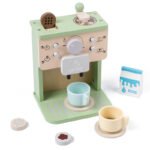 Children's simulated playhouse interactive wooden kitchen mini coffee machine