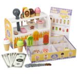 Children's wooden ice cream shop pretend play toy realistic ice cream popsicle set baby role-playing