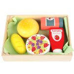Children's wooden magnetic fruit and vegetable cutting toy
