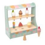 Children's wooden simulated ice cream shop, ice cream model accessories, pretend vending machine, educational toy