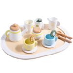 Children's wooden simulation tea set afternoon tea set snack kettle set parent-child interactive educational toy