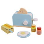 Children's wooden toaster pretend toy realistic simulation kitchen set educational cooking role-playing toy