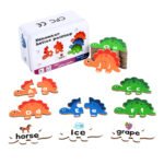 Dinosaur Alphabet Matching 26 Uppercase and Lowercase Letters Letter Recognition, Word Recognition Toys of Children