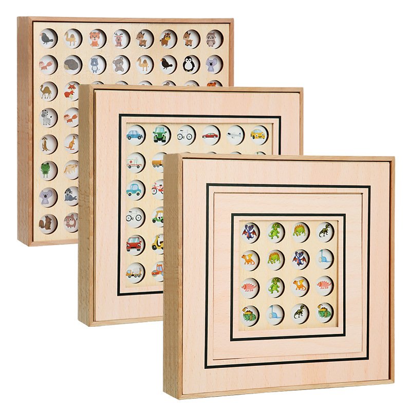Educational Develop Intelligence Logic Thinking Wooden Memory Chess Game Brain Games for Children Educational Develop Intelligence Logic Thinking Wooden Memory Chess Game Brain Games for Children - Image 1