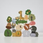 Fun animal stacking game, balance building blocks, hand-eye coordination, concentration training, early childhood education wooden toy