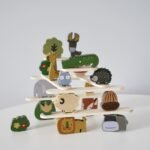 Fun animal stacking game, balance building blocks, hand-eye coordination, concentration training, early childhood education wooden toy - Image 2