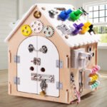 Funny Wooden Busy House Kids Sensory Toys Children Montessori Educational Toy