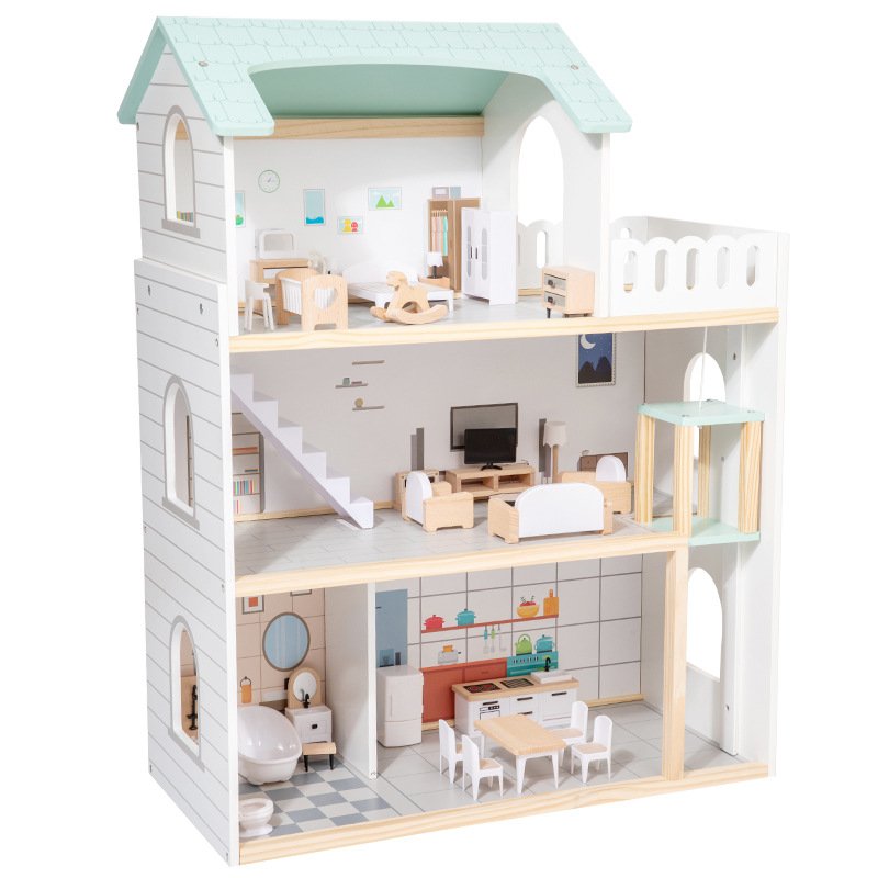 Furniture Accessories Environmentally Friendly Imaginative Pretend Play and Storytelling Wooden Dollhouse for Kids Furniture Accessories Environmentally Friendly Imaginative Pretend Play and Storytelling Wooden Dollhouse for Kids - Image 1