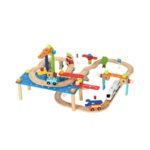 KIDS Track Educational Montessori Toys Slot Kereta Children Wooden Train Toys