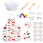 Kids Plastic Pretend Play Cooking Apron Baking Tool Set Kitchen Toys Children Chef Role Play Matching Chef Hat