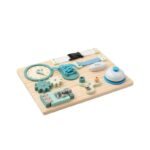 Montessori Busy Board for Toddlers Wooden Sensory Activity Board for Fine Motor Skills Educational Fidget Travel Toys