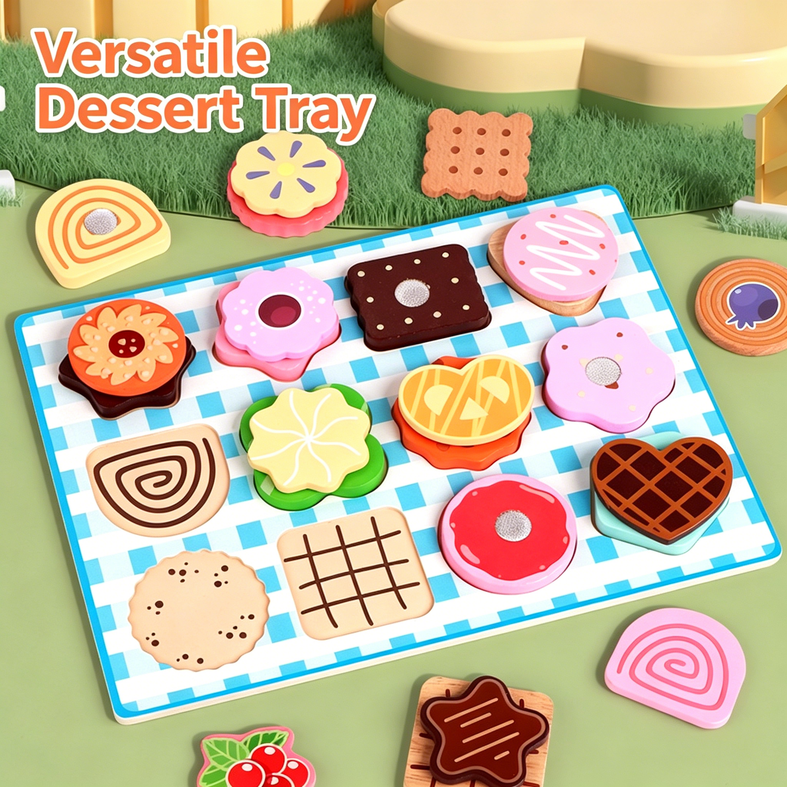 Montessori Educational Cookie Making Board Versatile Dessert Early Learning Montessori Educational Cookie Making Board Versatile Dessert Early Learning - Image 1
