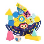 Montessori Educational Wooden Toys Animal Building Block Color Sensor Toys Stacking Balance Game Baby Toys for Kids