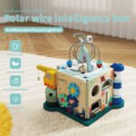 Multifunctional beaded building block treasure chest educational toy