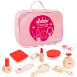 New Style Wooden Children's Simulation Dressing Table Makeup Toy 4-6Y Girls' Pretend Play Multi-scenario Cosmetics Set