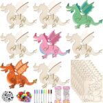 Unfinished Wood Cutouts OrnamentsDinosaur Wooden DIY Paint Craft Supplies