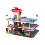 Large Three-Dimensional Three-Layer Wooden Simulation Play House Car Parking Lot Assembly Track Educational Toy for Children