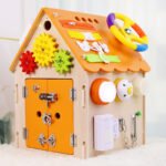 Potatomato Montessori Wooden Busy Board Sensory Educational Activity Toy for Toddlers 1-4 Years Old Fine Motor Skills