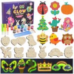 Unisex Handmade Wooden Painting Suit for Home Crafts and Special Events for Children's Birthday & Christmas Celebrations