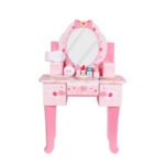 Wood Pink Pretend Play Make up Gift Set Toy for Girl Simulation Dressing Table Suit Wooden Early Educational Toys for Kids