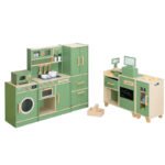 Wooden Cashier Counter Set for Children's Pretend Play Kitchen
