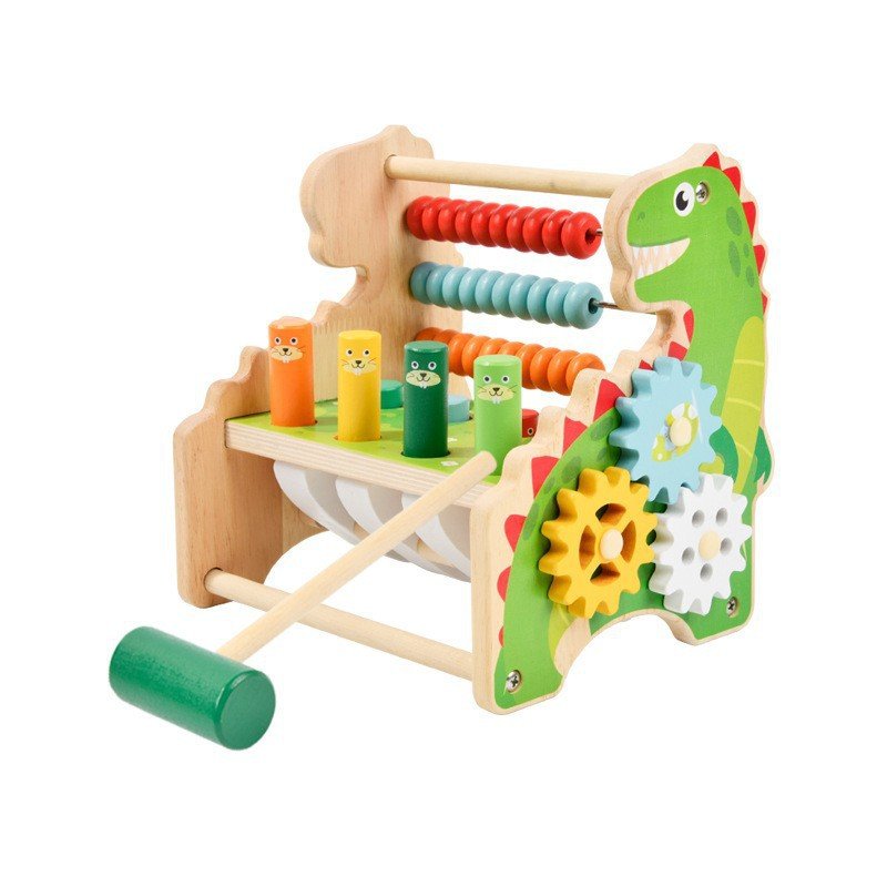 Wooden Dinosaur Whack Mole Toy Dinosaur Abacus Educational Toy Baby Hand Eye Coordination Concentration Training Toy Wooden Dinosaur Whack Mole Toy Dinosaur Abacus Educational Toy Baby Hand Eye Coordination Concentration Training Toy - Image 1