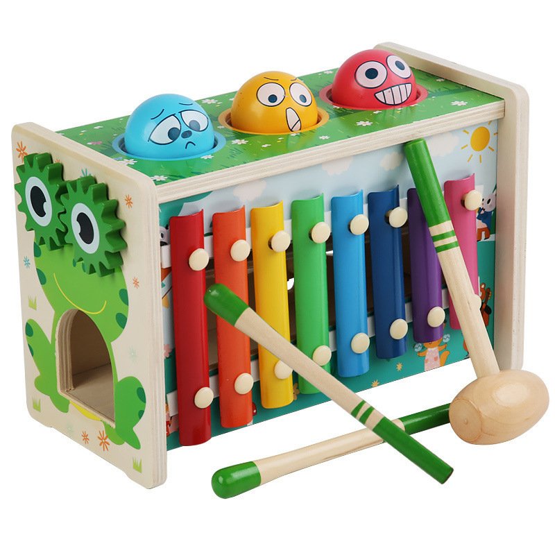 Wooden Multi-functional Piano Instrument Hand-eye Coordination Knocking Early Education Learning Toys Wooden Multi-functional Piano Instrument Hand-eye Coordination Knocking Early Education Learning Toys - Image 1