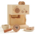 Wooden Playhouse Children's Simulated Kitchenware Set Baby Wooden Puzzle Early Education Building Blocks Coffee Machine Tea Set