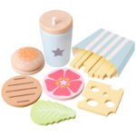 Wooden Simulated Kitchen Toy for Children - American-Style French Fries - Pretend Play Educational Toy