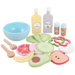 Wooden Simulated Kitchen Toy for Children - American Vegetable Salad - Role-Playing Educational Toy
