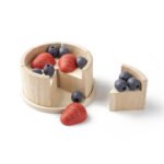 Wooden Strawberry Cake Toy for Children's Pretend Play