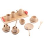Wooden children's simulated playhouse toy afternoon tea set kitchen combination set