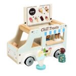 Wooden ice cream cart, pretend play toy, simulated children's educational stroller