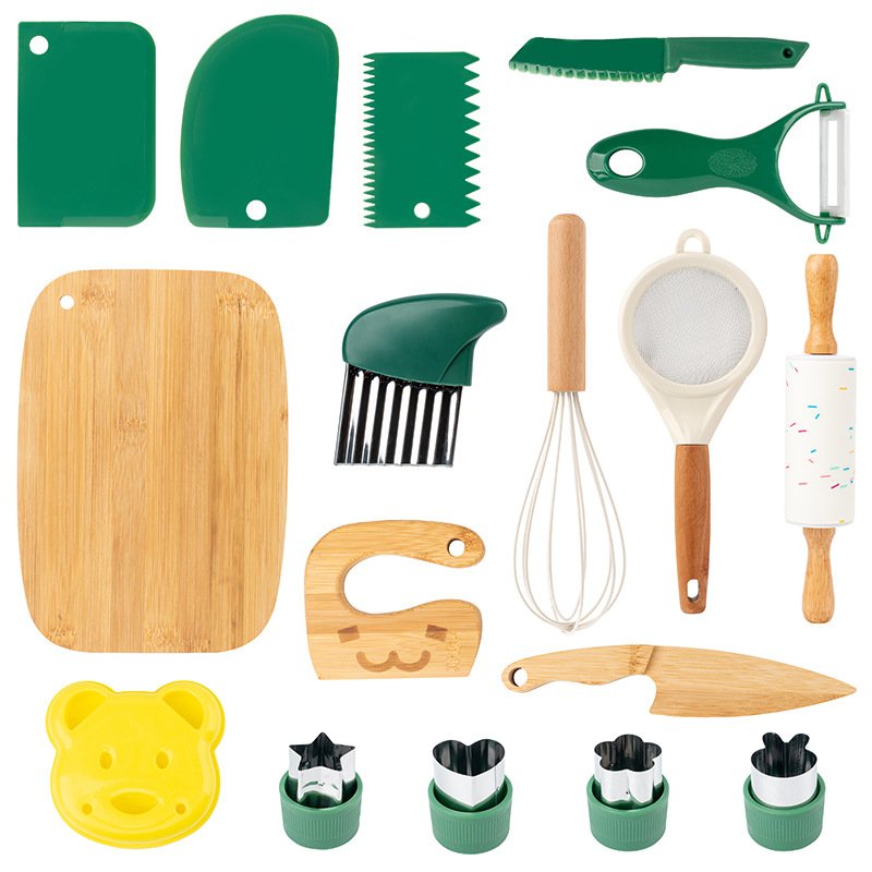 Wooden kitchen toys for children with cutting tools, cooking toys, baking toys, role-playing toys Wooden kitchen toys for children with cutting tools, cooking toys, baking toys, role-playing toys - Image 1