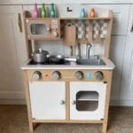 Wholesale wooden toys, wooden simulated sound and light kitchen utensils, children's pretend kitchen toy sets