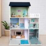 DIY Assembled Wooden Miniatura Doll House Toy with Furniture Set Educational Toy for Girls