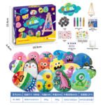 Glow Pebble Art Set DIY Rock Painting Kit Kids Creative Craft Supplies for Arts and Crafts Perfect Gift