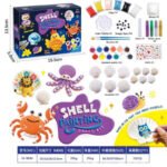 Children's DIY Crafts DIY Shell Clay Painting Kit Set Handmade Artwork Toy