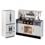 Wooden toys, wooden simulated sound and light kitchen utensils, children's pretend kitchen toy sets