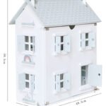 Nordic Style Children's Wooden Double-decker Simulation Role-playing Interactive Dollhouse Educational Play House Toys
