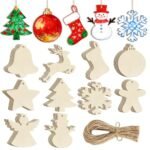 High Quality Natural Wooden 3D Animal Type Christmas Freestanding Ornaments DIY Slices Reusable for Party Decor