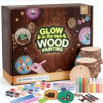 Wooden DIY Handmade Coloring Children's Craft Set, Graffiti, Glow-in-the-Dark Holiday Decorations