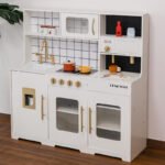 Early childhood education and play simulation kitchen set with sound, light, water, cooking, and interest cultivation - wooden toy - Image 2