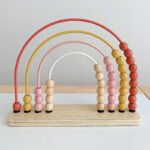 Toddler Math Teaching Aids Wooden Counting Game for Kids Rainbow Colorful Race Bead Game Children Educational Mathematics Toys - Image 2