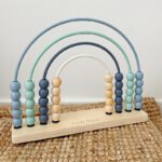 Toddler Math Teaching Aids Wooden Counting Game for Kids Rainbow Colorful Race Bead Game Children Educational Mathematics Toys - Image 3